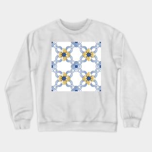 Old floral tiles Crewneck Sweatshirt